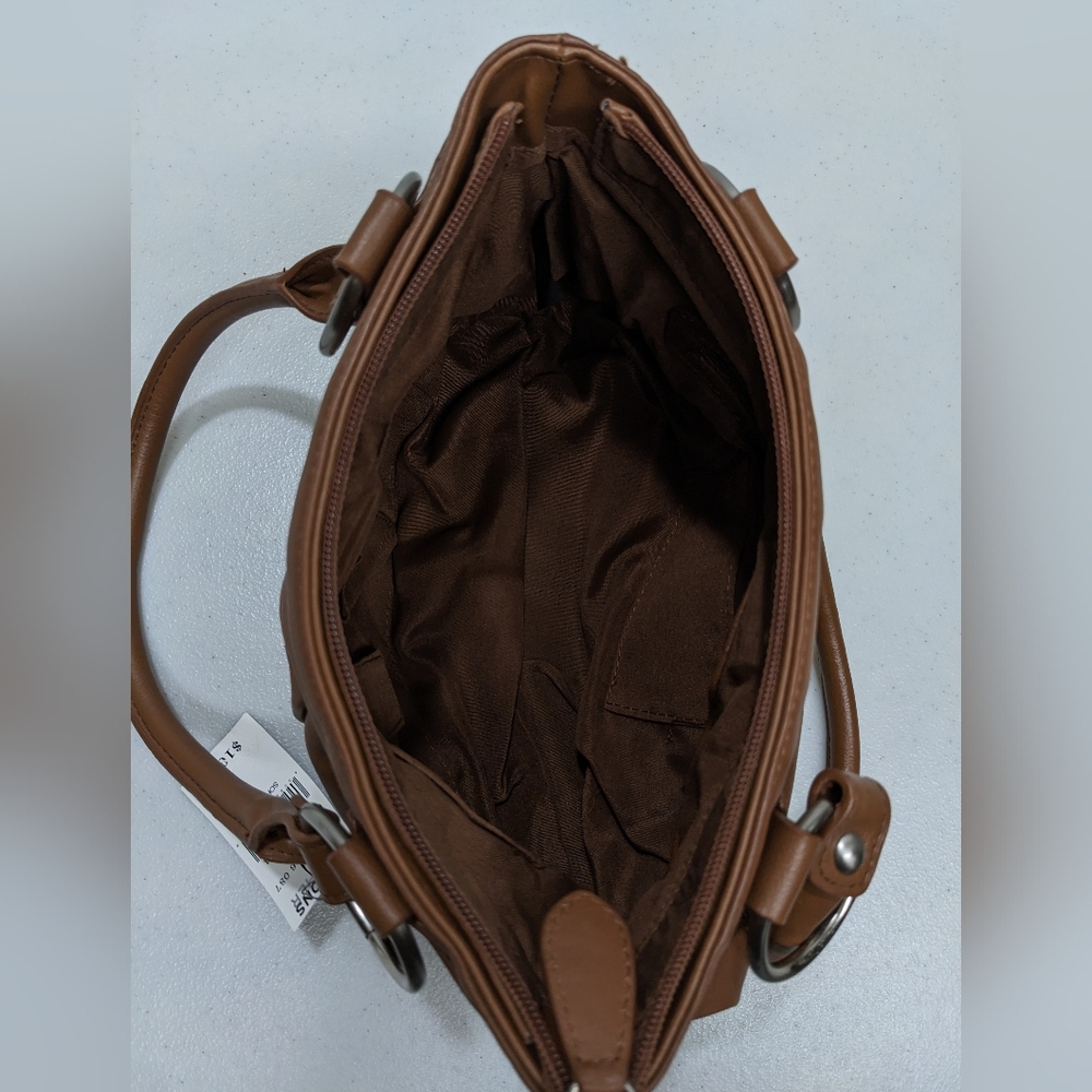 NWT Wilsons Leather Bag Shoulder Bag Purse Brown Classic #bxsh - Picture 5 of 12